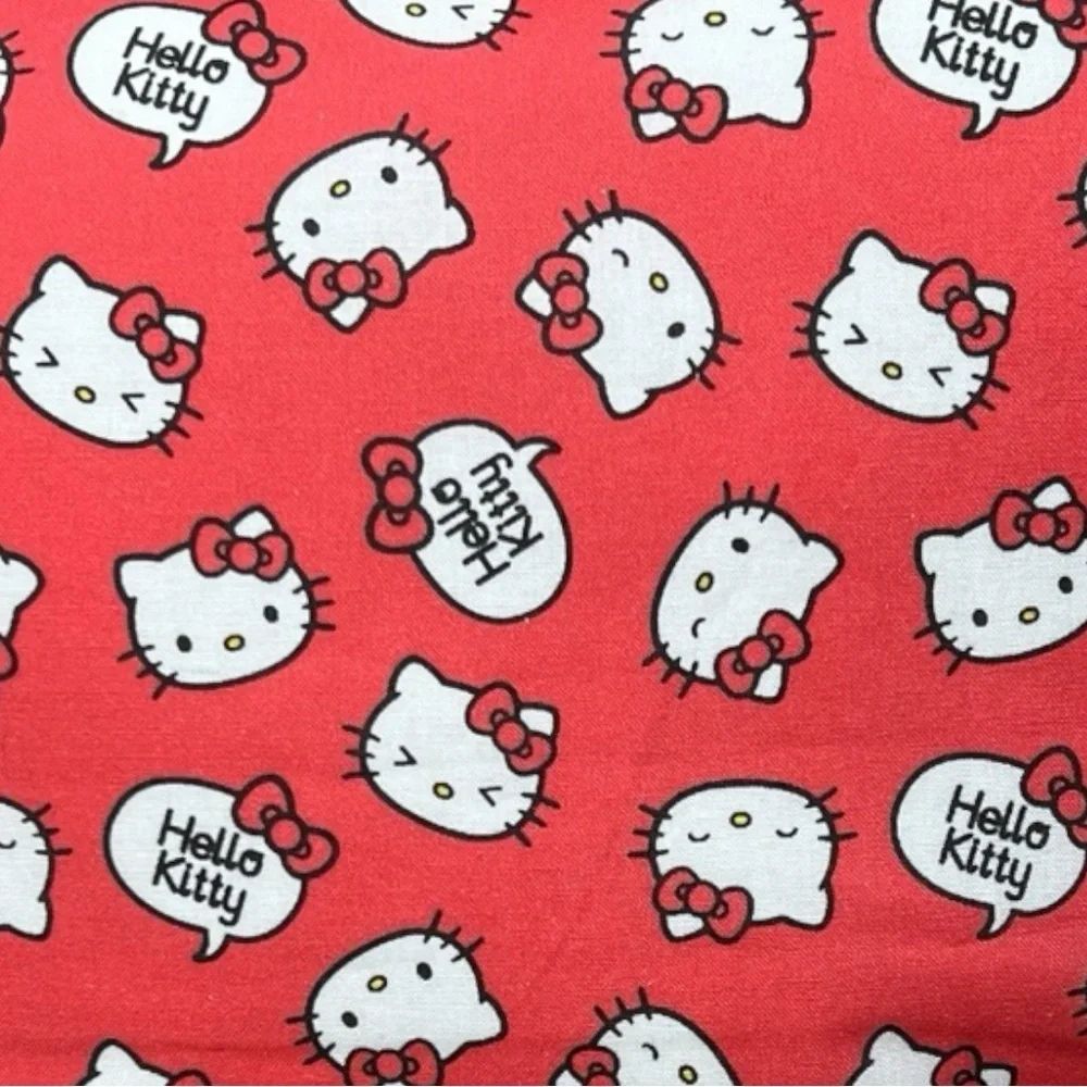 Hand Crafted Accent Pillow Cover Hello Kitty White Decorative Pillow cover only